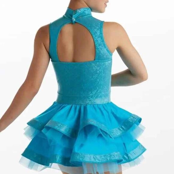 LIKE NEW WEISSMAN LA SALINAS GIRLS DANCE COSTUME LEOTARD SIZE SC - Picture 2 of 3